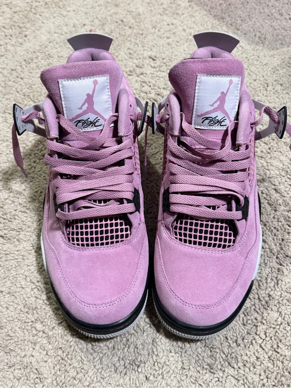 Jordan 4 Retro ‘Orchid’ Suede Mid Top Sneakers Men’s AQ9129-501